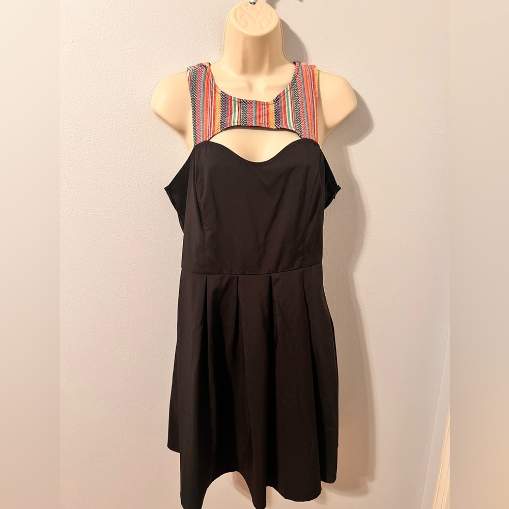 Charlie & Adele sexy open chest sleeveless black dress